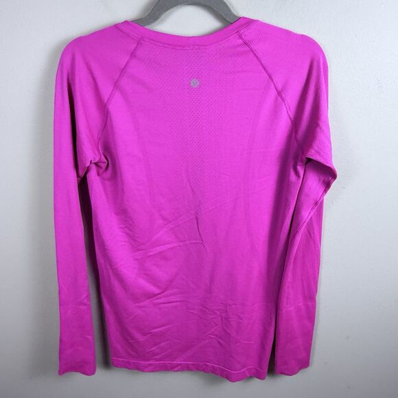 Lululemon Shirt Womens Medium Sonic Pink Swiftly Tech Long Sleeve 2.0 Size 8 - Picture 6 of 10